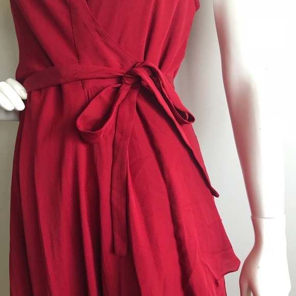 Haute Hippie Silk Bordeaux Wrap Dress - Picture 6 of 8